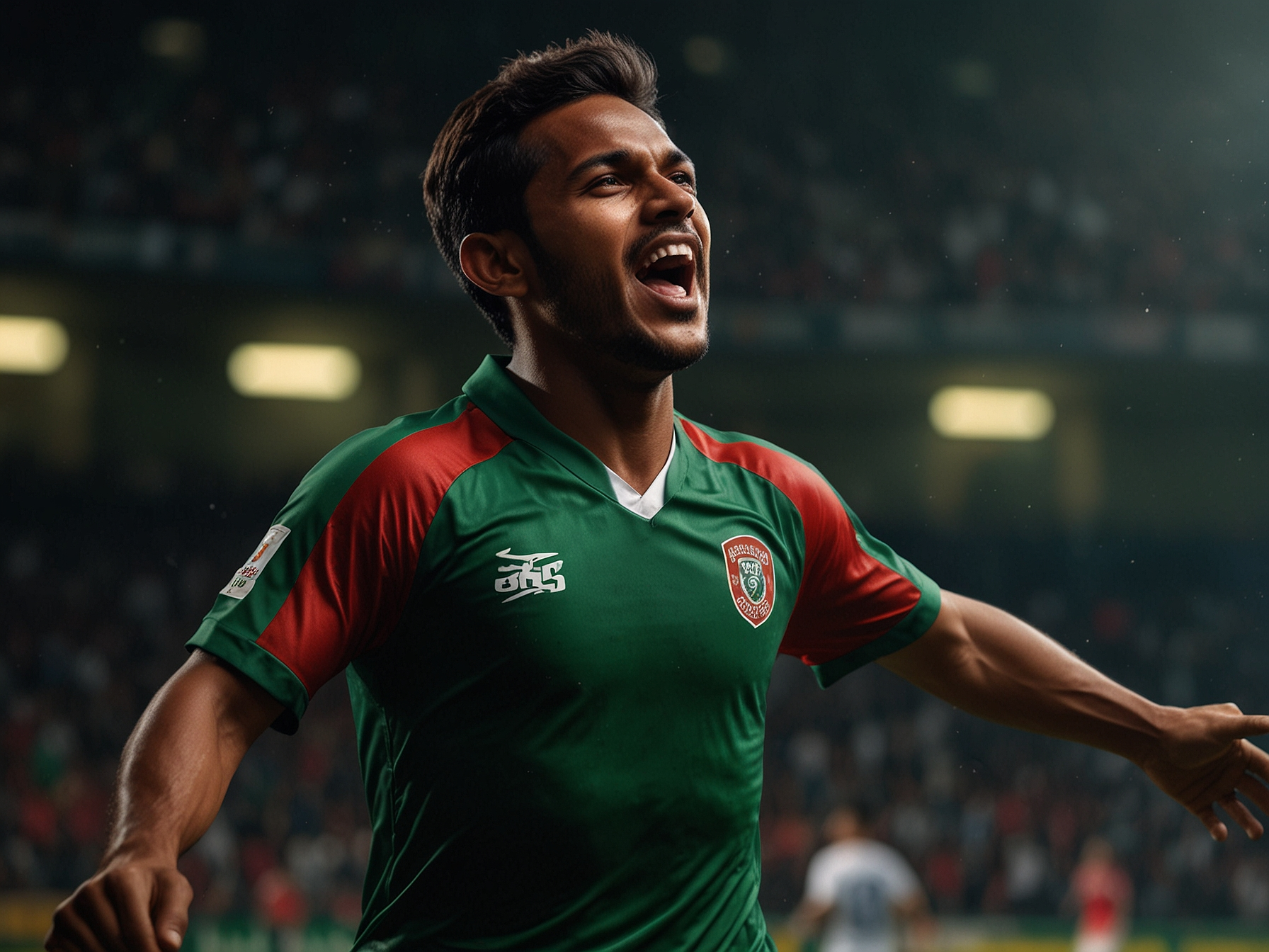 Bangladeshi football player celebrating - Elon Casino hero